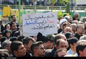 تشییع باشکوه سه سرباز شهید پادگان بمپور در رفسنجان