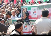 تشییع باشکوه سه سرباز شهید پادگان بمپور در رفسنجان