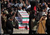 تشییع باشکوه سه سرباز شهید پادگان بمپور در رفسنجان