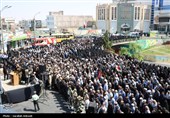 تشییع باشکوه سه سرباز شهید پادگان بمپور در رفسنجان