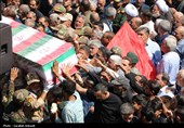 تشییع باشکوه سه سرباز شهید پادگان بمپور در رفسنجان