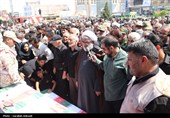 تشییع باشکوه سه سرباز شهید پادگان بمپور در رفسنجان