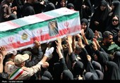 تشییع باشکوه سه سرباز شهید پادگان بمپور در رفسنجان