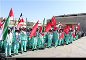آیین بدرقه کاروان خدام‌الحسین(ع) به نجف اشرف