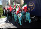 آیین بدرقه کاروان خدام‌الحسین(ع) به نجف اشرف