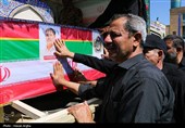 تشییع پیکر جانباز شهید ابراهیم صمدی - زنجان