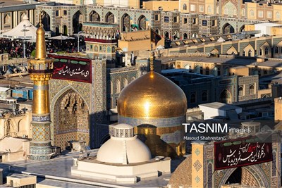 تصاویر هوایی مراسم تشییع پیکر مطهر آقای شهید ایران - مشهد