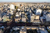 تصاویر هوایی مراسم تشییع پیکر مطهر آقای شهید ایران - مشهد