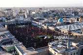 تصاویر هوایی مراسم تشییع پیکر مطهر آقای شهید ایران - مشهد
