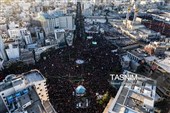 تصاویر هوایی مراسم تشییع پیکر مطهر آقای شهید ایران - مشهد
