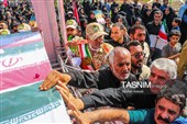 تشییع پیکر سه سرباز شهید پادگان بمپور در رفسنجان