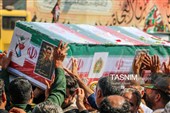 تشییع پیکر سه سرباز شهید پادگان بمپور در رفسنجان