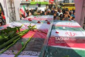 تشییع پیکر سه سرباز شهید پادگان بمپور در رفسنجان