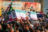 تشییع پیکر سه سرباز شهید پادگان بمپور در رفسنجان