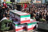 تشییع پیکر سه سرباز شهید پادگان بمپور در رفسنجان
