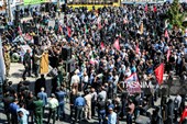 تشییع پیکر سه سرباز شهید پادگان بمپور در رفسنجان