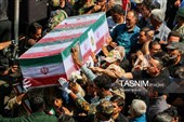 تشییع پیکر سه سرباز شهید پادگان بمپور در رفسنجان