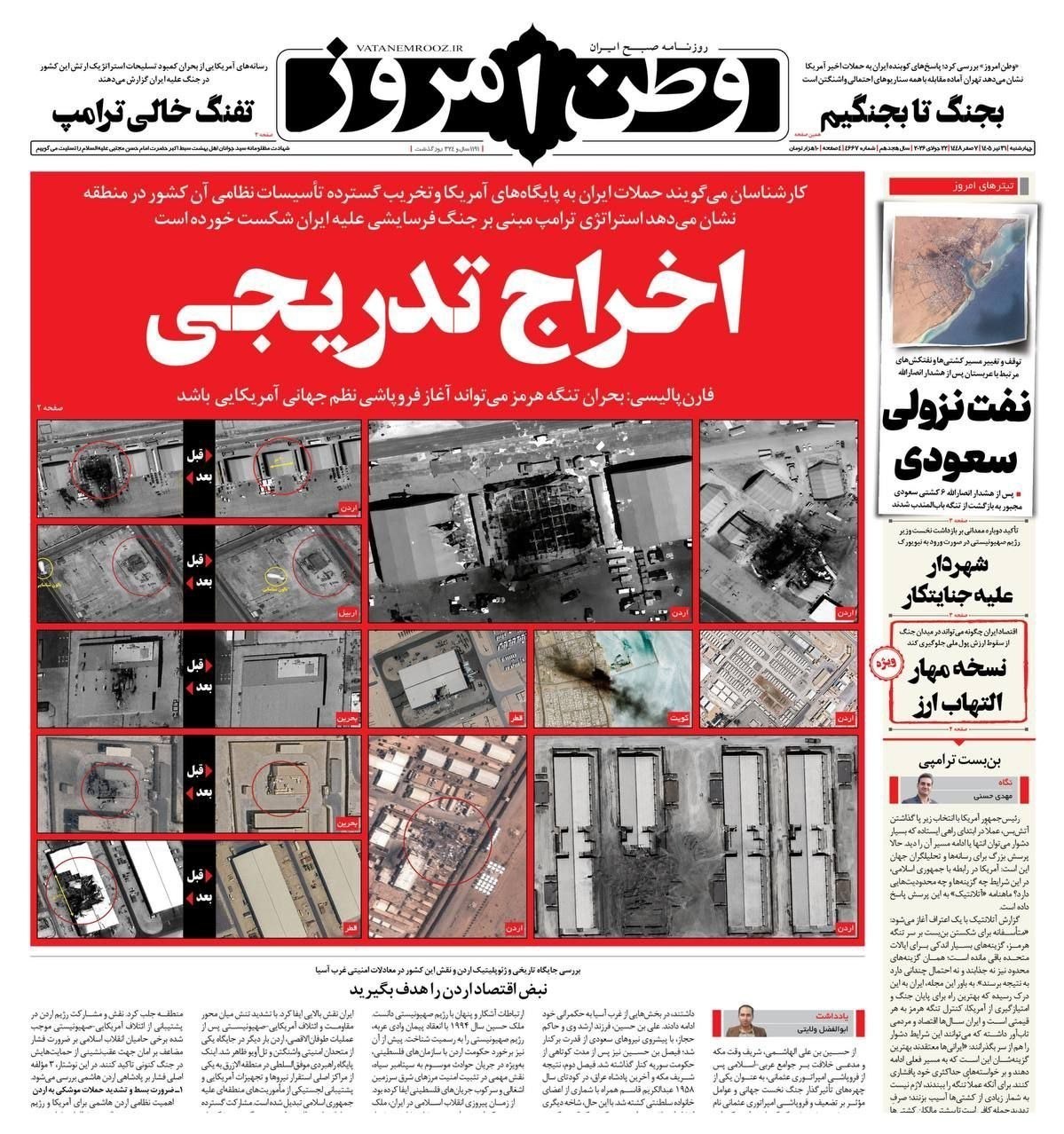 روزنامه وطن امروز , روزنامه کیهان , روزنامه خراسان , روزنامه جوان , روزنامه همشهری , روزنامه جام جم , روزنامه فرهیختگان , روزنامه اینترنتی صدای ایران , 