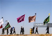 پیاده روی اربعین حسینی در منطقه الرفاعی عراق
