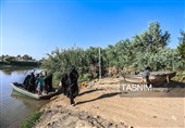 پیاده روی اربعین حسینی در منطقه الرفاعی عراق