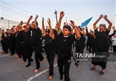 پیاده روی اربعین حسینی در شهر حمزه الشرقی عراق