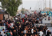 پیاده روی اربعین حسینی در شهر حمزه الشرقی عراق