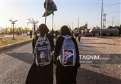 پیاده روی اربعین حسینی در شهر حمزه الشرقی عراق