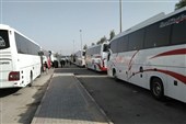 ببینید|صف 3 کیلومتری اتوبوس‌ها در مرز مهران/ 900 اتوبوس به خط شد