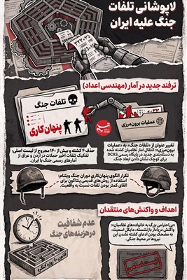 اینفوگرافیک/ روش جدید پنتاگون برای لاپوشانی تلفات جنگ علیه ایران