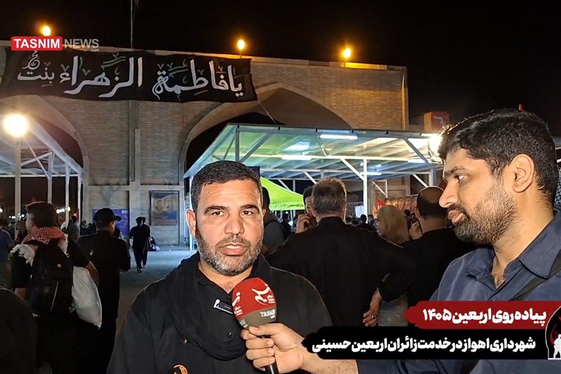 خدمت رسانی شهرداری اهواز به زائران اربعین حسینی در پایانه مرزی چذابه