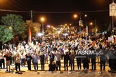 طنین شعار مرگ بر آمریکا در شب 151 ایستادگی در یاسوج