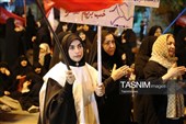 طنین شعار مرگ بر آمریکا در شب 151 ایستادگی در یاسوج