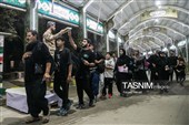 عبور شبانه زائران اربعین حسینی از مرز خسروی