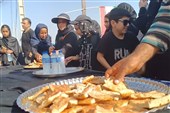 برافراشتن پرچم ارادت مردم سوق در جاده‌های خوزستان+فیلم