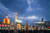 حرم مطهر رضوی در شب اربعین حسینی