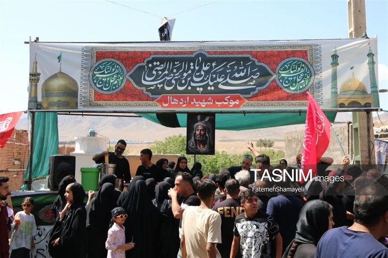 برپایی مراسم جاماندگان اربعین در آستان مقدس علی بن باقر(ع) مشهد اردهال کاشان , اخبار کاشان , اربعین 1405 , اربعین ,