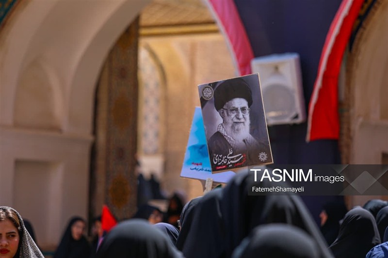 برپایی مراسم جاماندگان اربعین در آستان مقدس علی بن باقر(ع) مشهد اردهال کاشان , اخبار کاشان , اربعین 1405 , اربعین ,