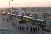 استقرار ناوگان حمل‌ونقل عمومی بوشهر در مرز شلمچه تا پایان طرح اربعین