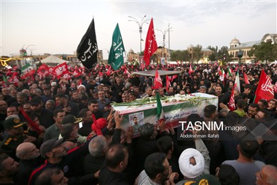 پیکر شهید امیرعباس درهم‌فروش در همدان تشییع شد