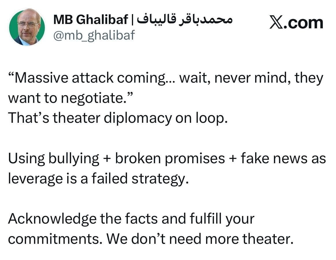 محمدباقر قالیباف , دونالد ترامپ ,
