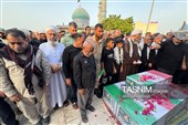 تشییع باشکوه شهدای چاه‌تنگو قشم؛ خانواده جعفری بدرقه شدند