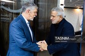مجید قلی زاده مدیرعامل خبرگزاری تسنیم و سیدعباس صالحی، وزیر فرهنگ و ارشاد اسلامی