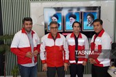 حکمت‌الله هاشمی و فرید حائری مدیر خبرگزاری تسنیم زنجان 