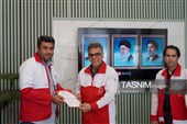حکمت‌الله هاشمی و فرید حائری مدیر خبرگزاری تسنیم زنجان 