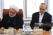 نشست رئیس کل دادگستری اردبیل با خبرنگاران به روایت تصویر