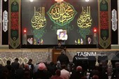 عزاداری زائران حرم بانوی کرامت در سوگ پیامبر اکرم(ص)