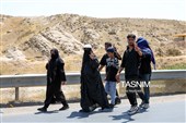 زائران پیاده حرم مطهر امام رضا (ع)