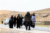 زائران پیاده حرم مطهر امام رضا (ع)