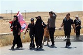 زائران پیاده حرم مطهر امام رضا (ع)