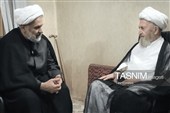 رئیس سازمان بسیج مستضعفین با آیت‌الله سبحانی دیدار کرد